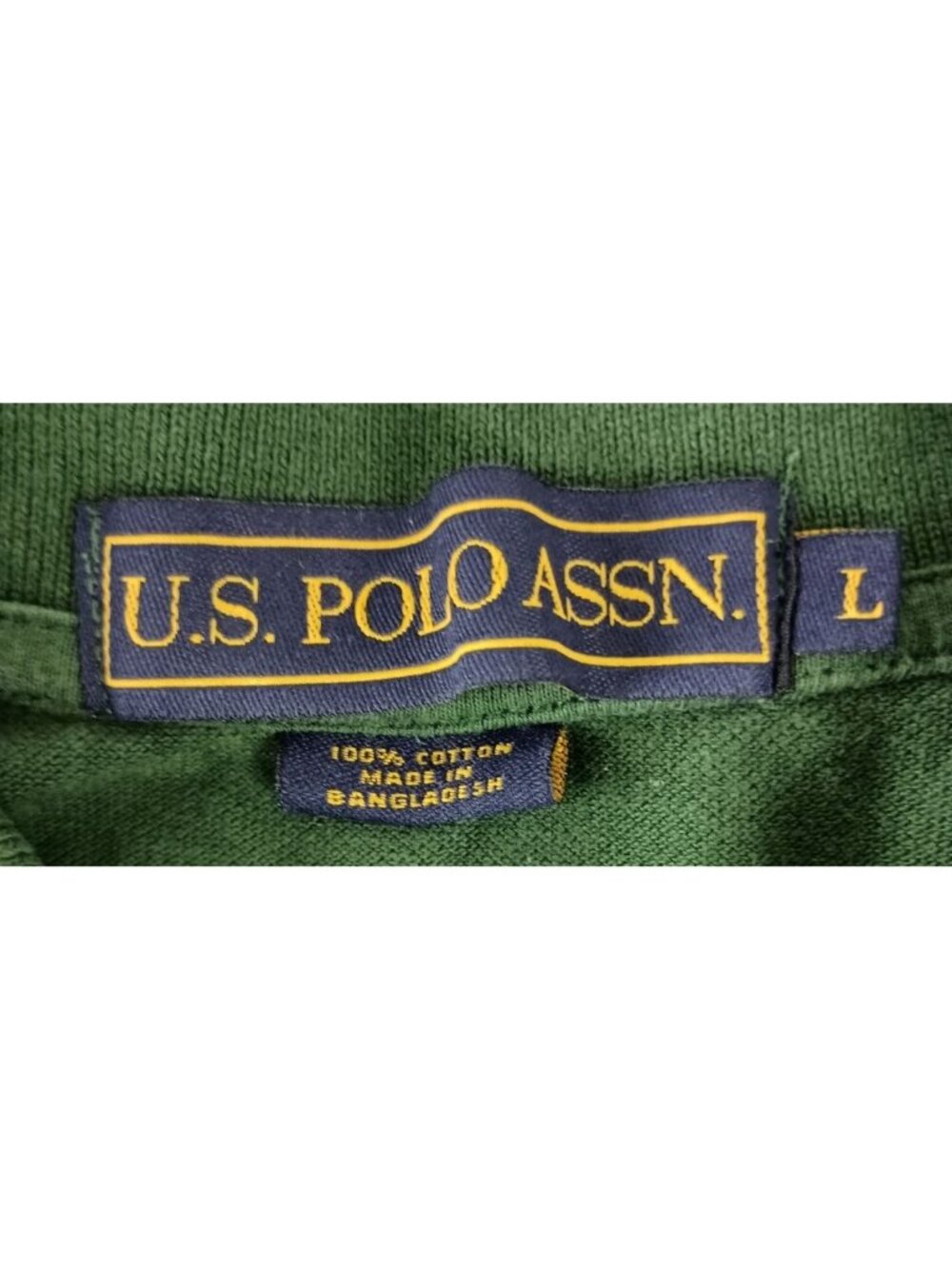 U.S. Polo Assn. Green Short Sleeve Shirt Men's Sz.L - Picture 6 of 7